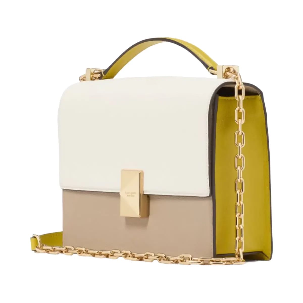 Kate Spade Deco Color blocked Chain Shoulder Bag Tigers Eye Multi
