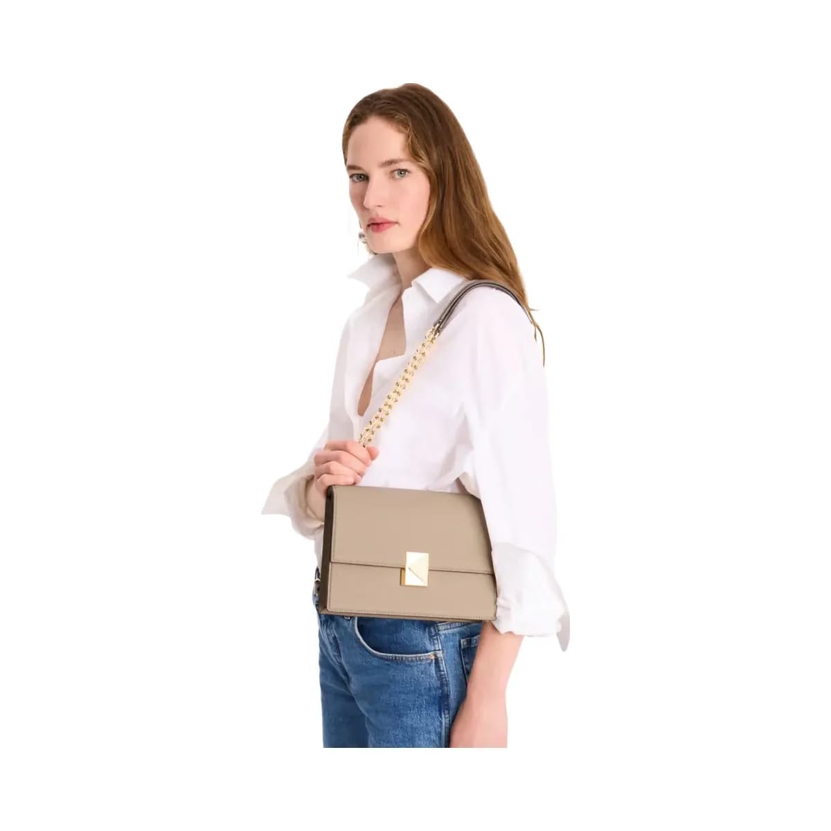 Kate Spade Deco Chain Shoulder Bag Timeless Taupe