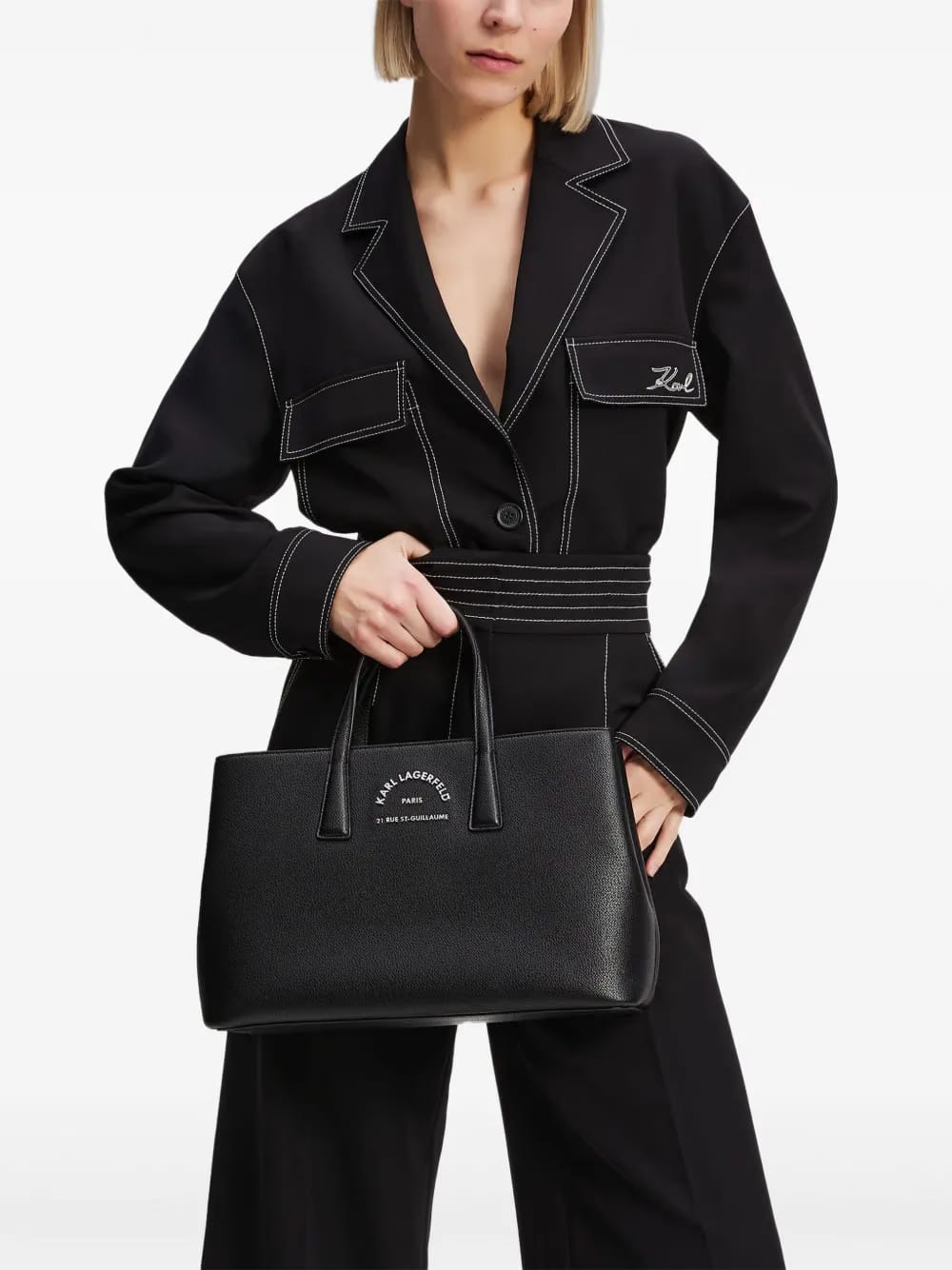 Rue St-Guillaume logo-plaque tote bag