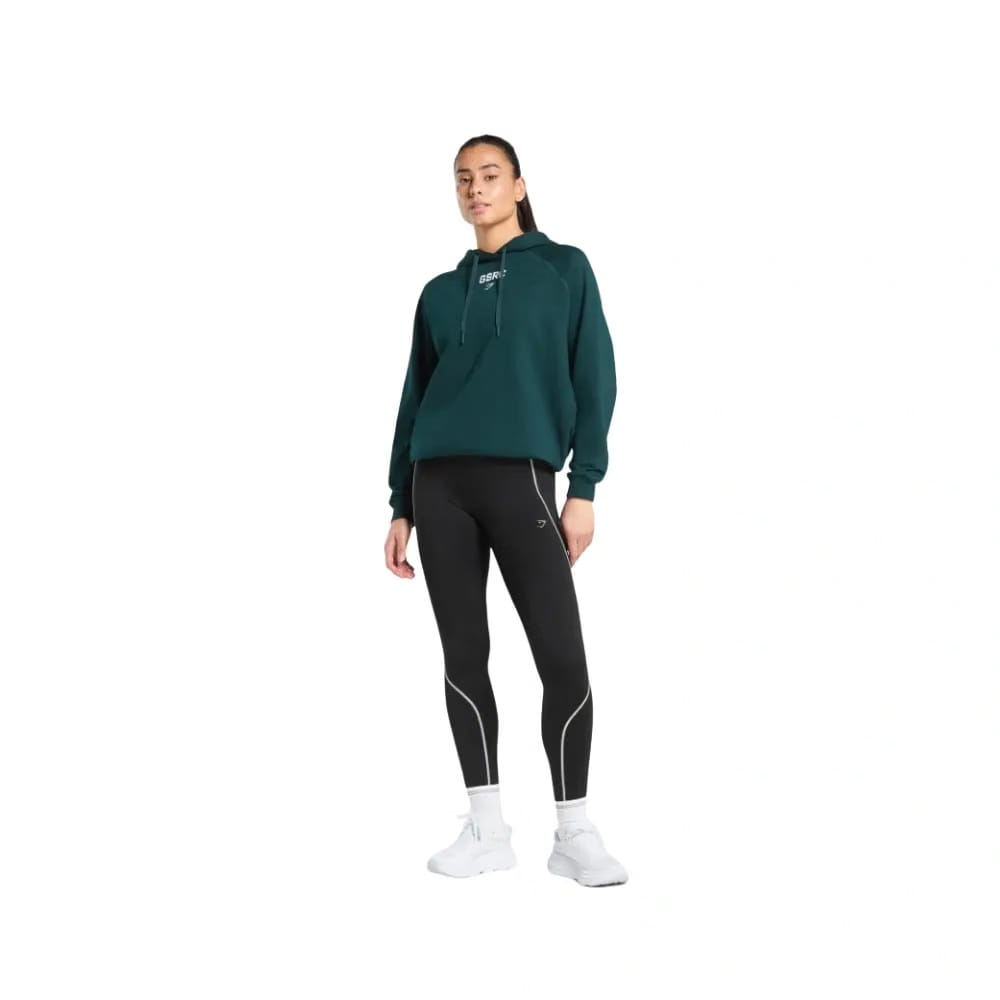 Gymshark Running Graphic Hoodie Strong Teal