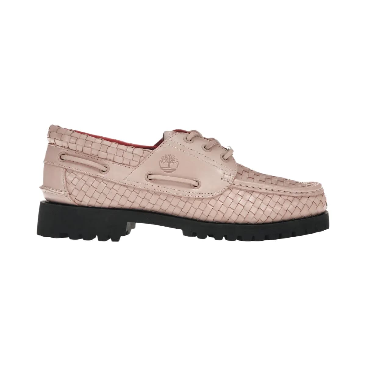 Timberland Woven Leather 3-Eye Lug Supreme Pink
