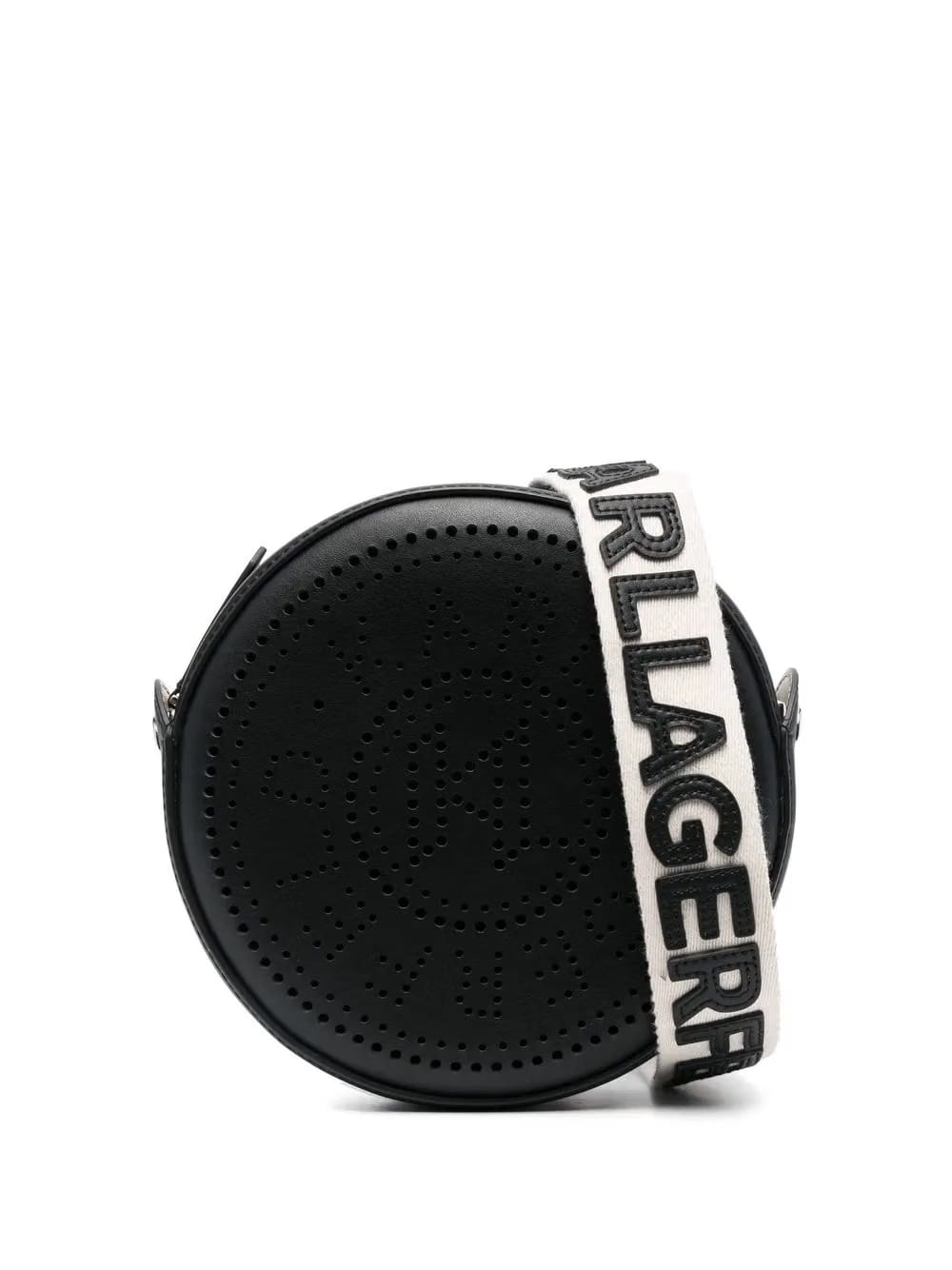 K/Circle perforated-logo crossbody bag