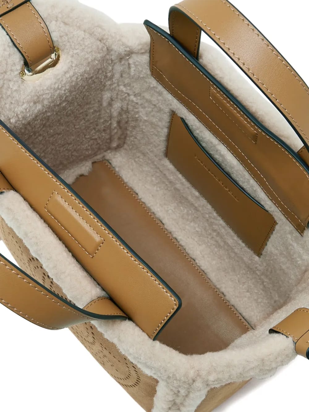 small K/Circle shearling tote bag