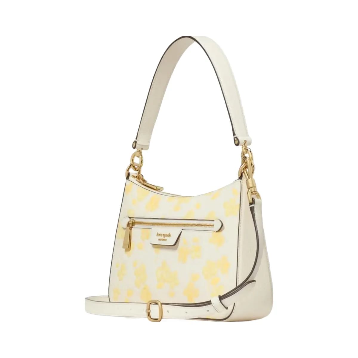 Kate Spade Hudson Spring Pansies Convertible Crossbody Yuzu Jam Multi