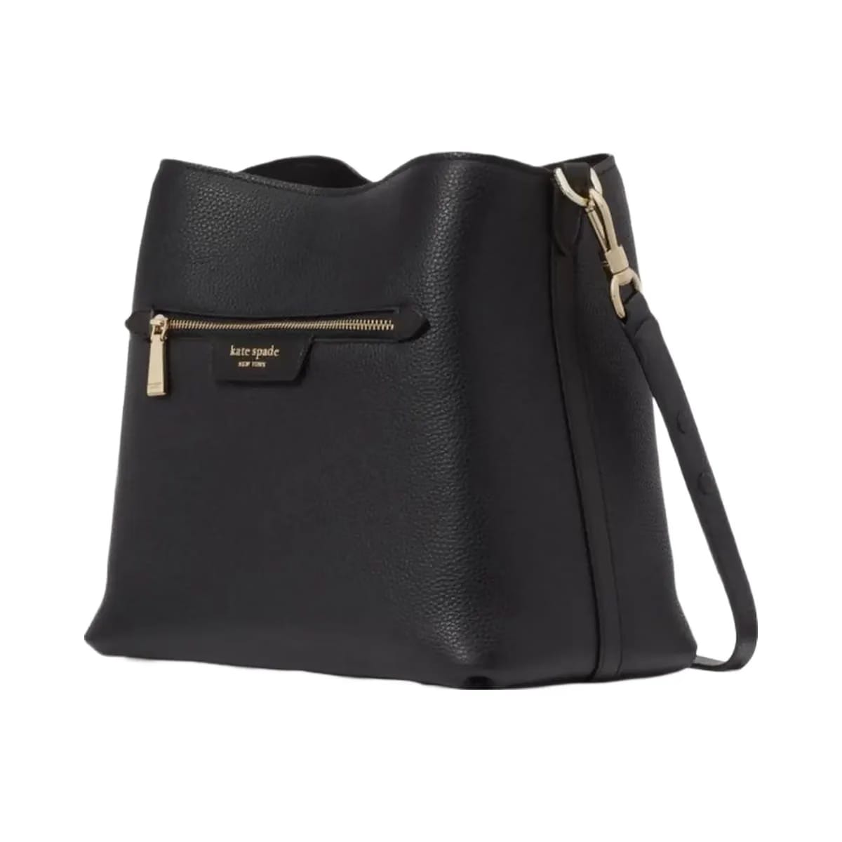 Kate Spade Hudson Pebbled Leather Shoulder Bag Black