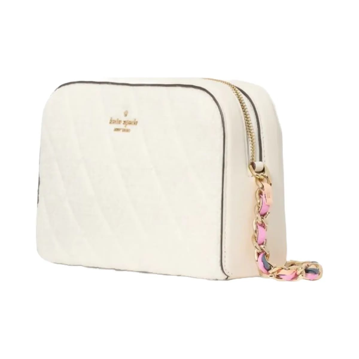 Kate Spade Carey Tweed Chain Camera Bag Cream Multi