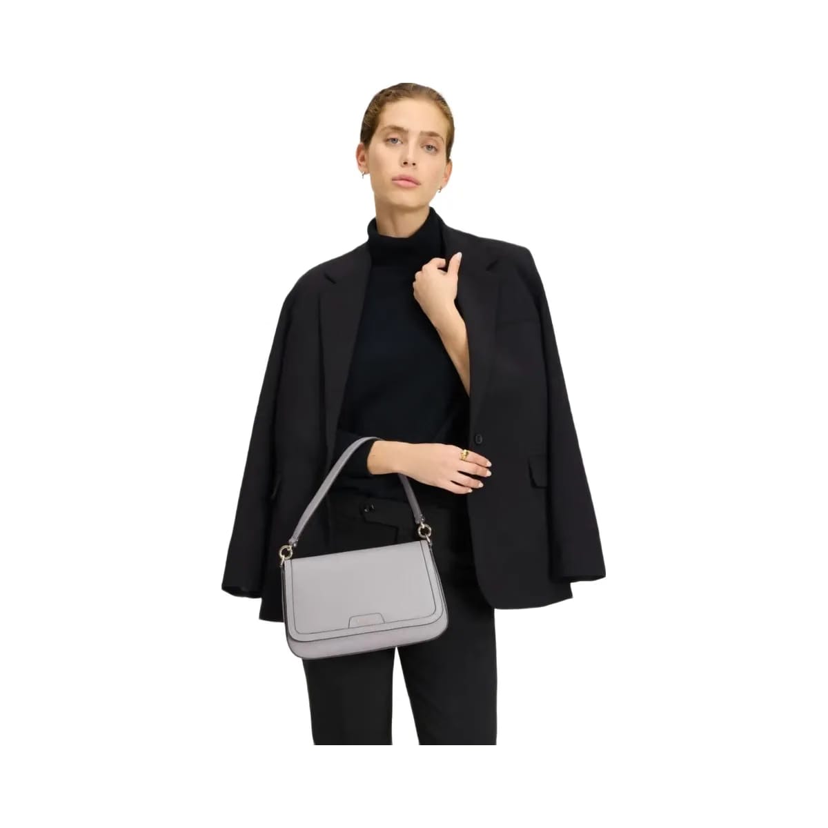 Kate Spade Hudson Convertible Flap Shoulder Bag Mountain Grey