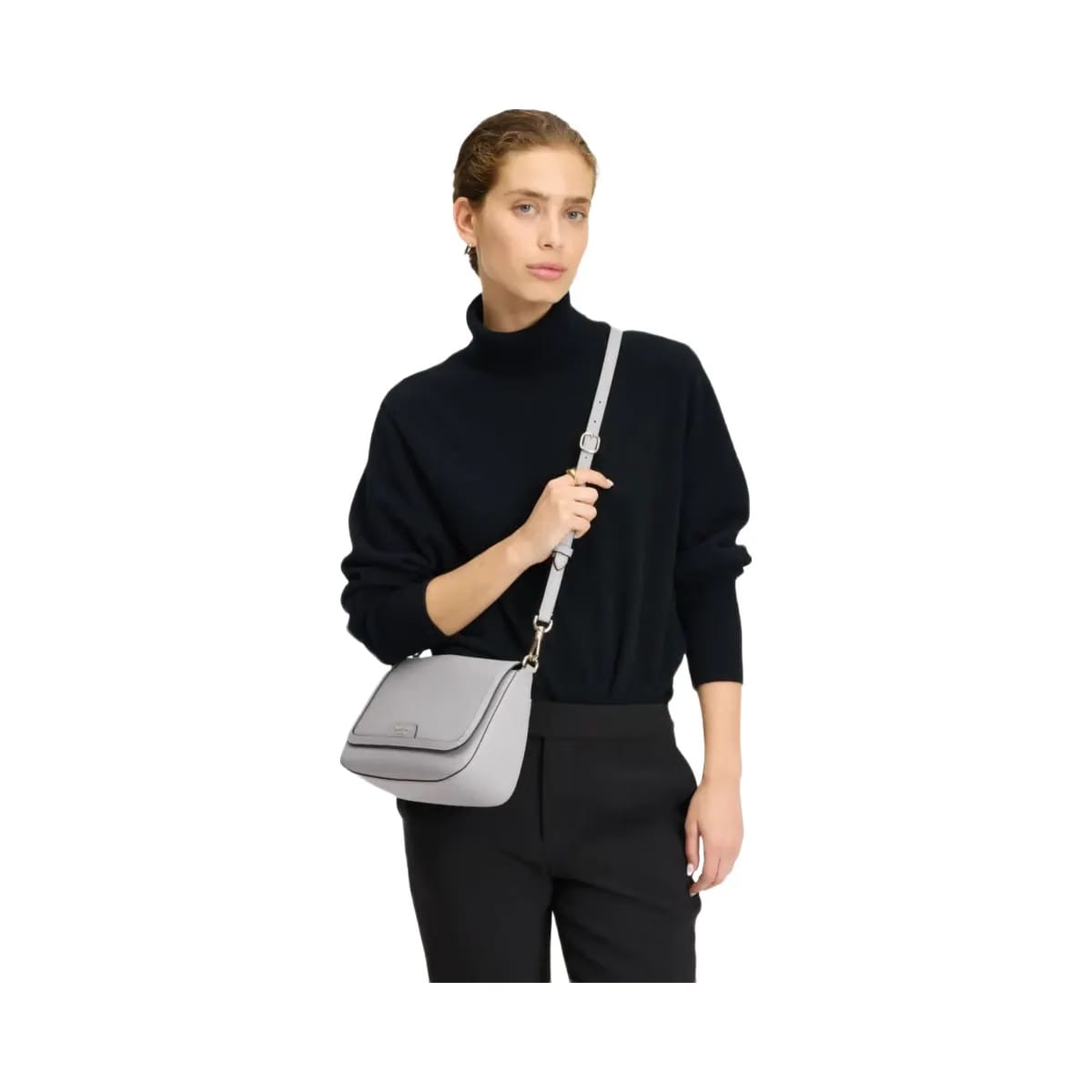 Kate Spade Hudson Convertible Flap Shoulder Bag Mountain Grey