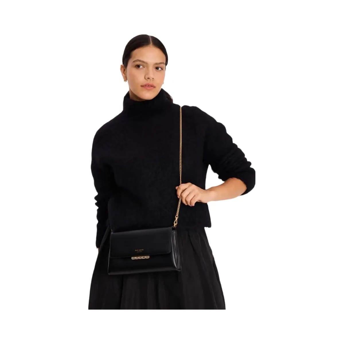Kate Spade Grace Embellished Lock Clutch Black