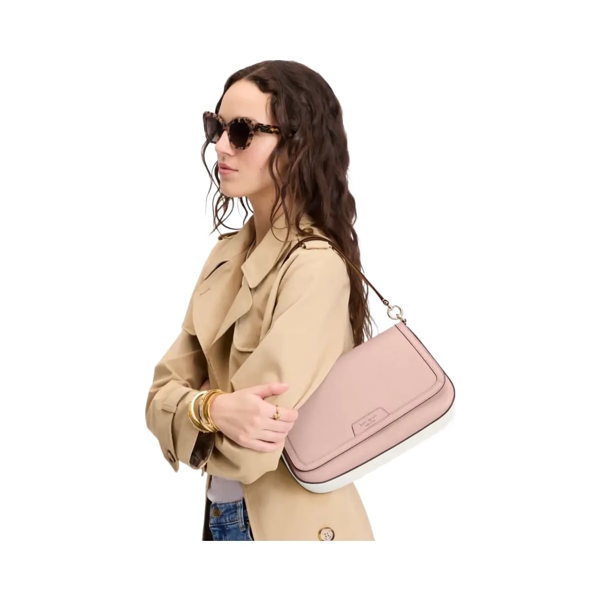 Kate Spade HUDSON convertible shoulder bag Rose Smoke Multi