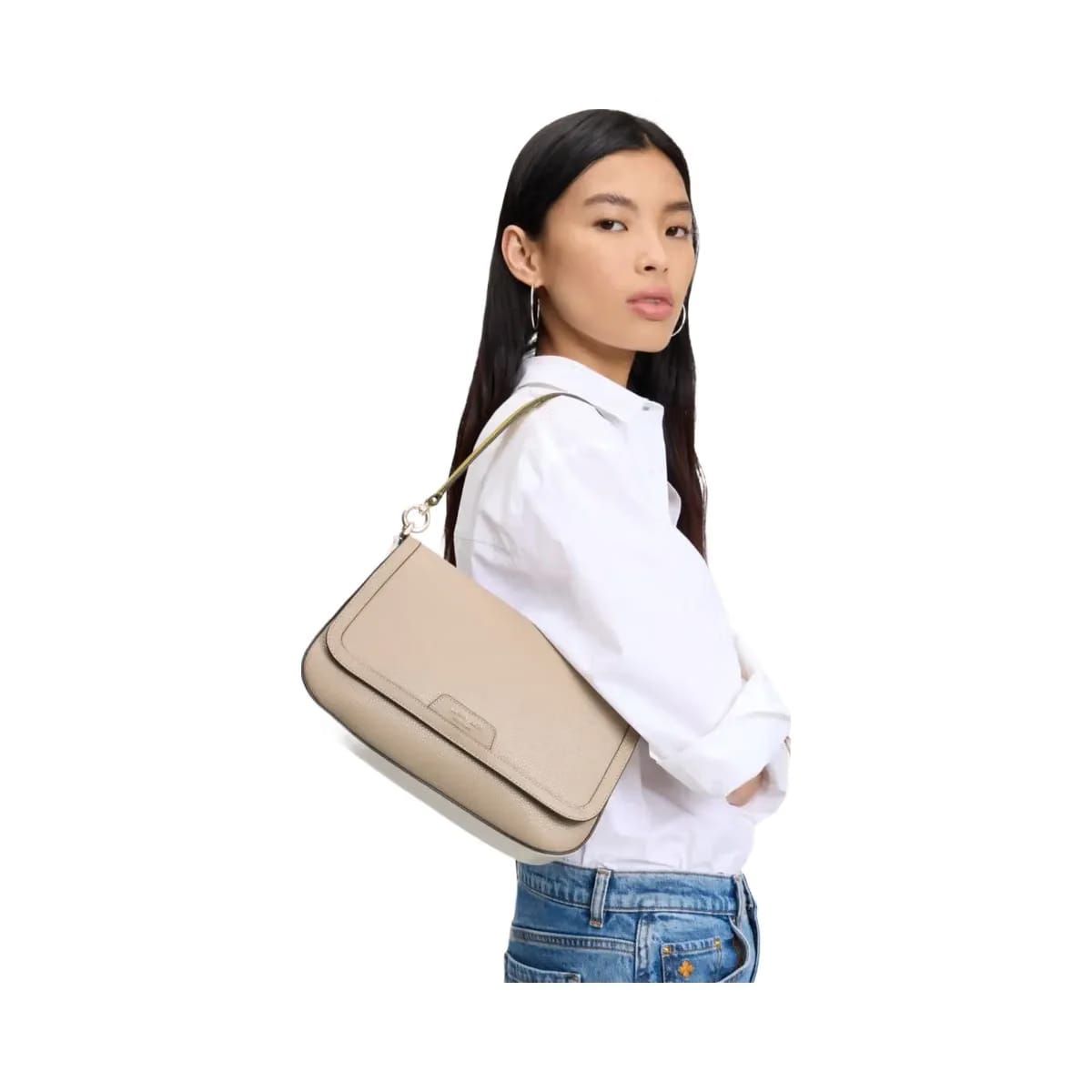 Kate Spade HUDSON convertible shoulder bag Timeless Taupe Multi