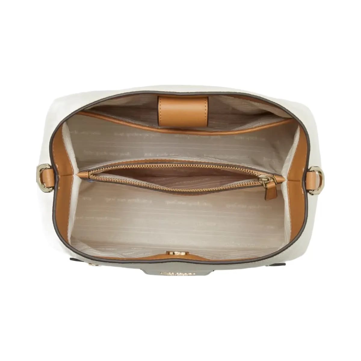 Kate Spade Hudson Colorblocked Pebbled Leather Shoulder Bag Parchment Multi
