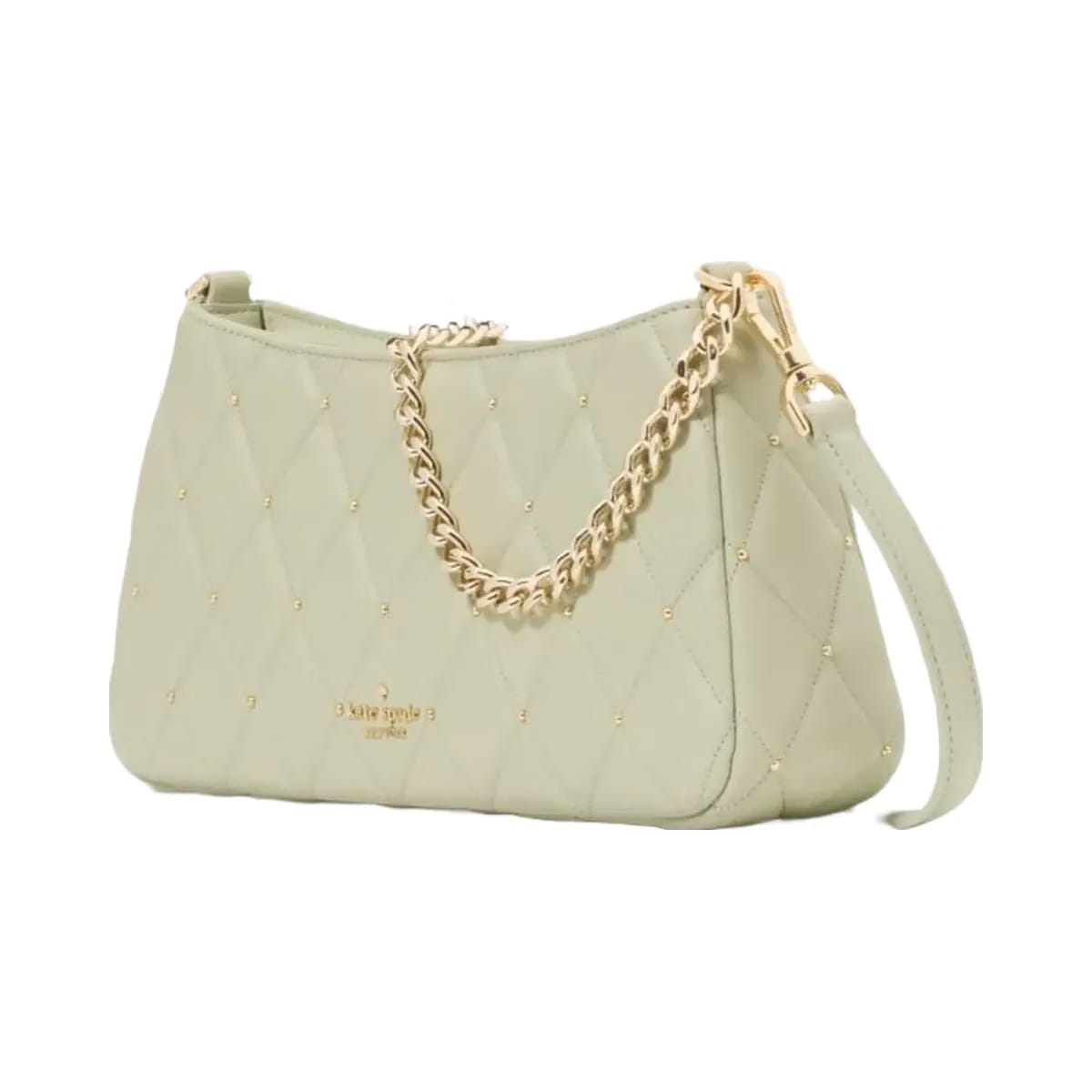 Kate Spade Carey Quilted Studs Small Convertible Crossbody Sage Bundle
