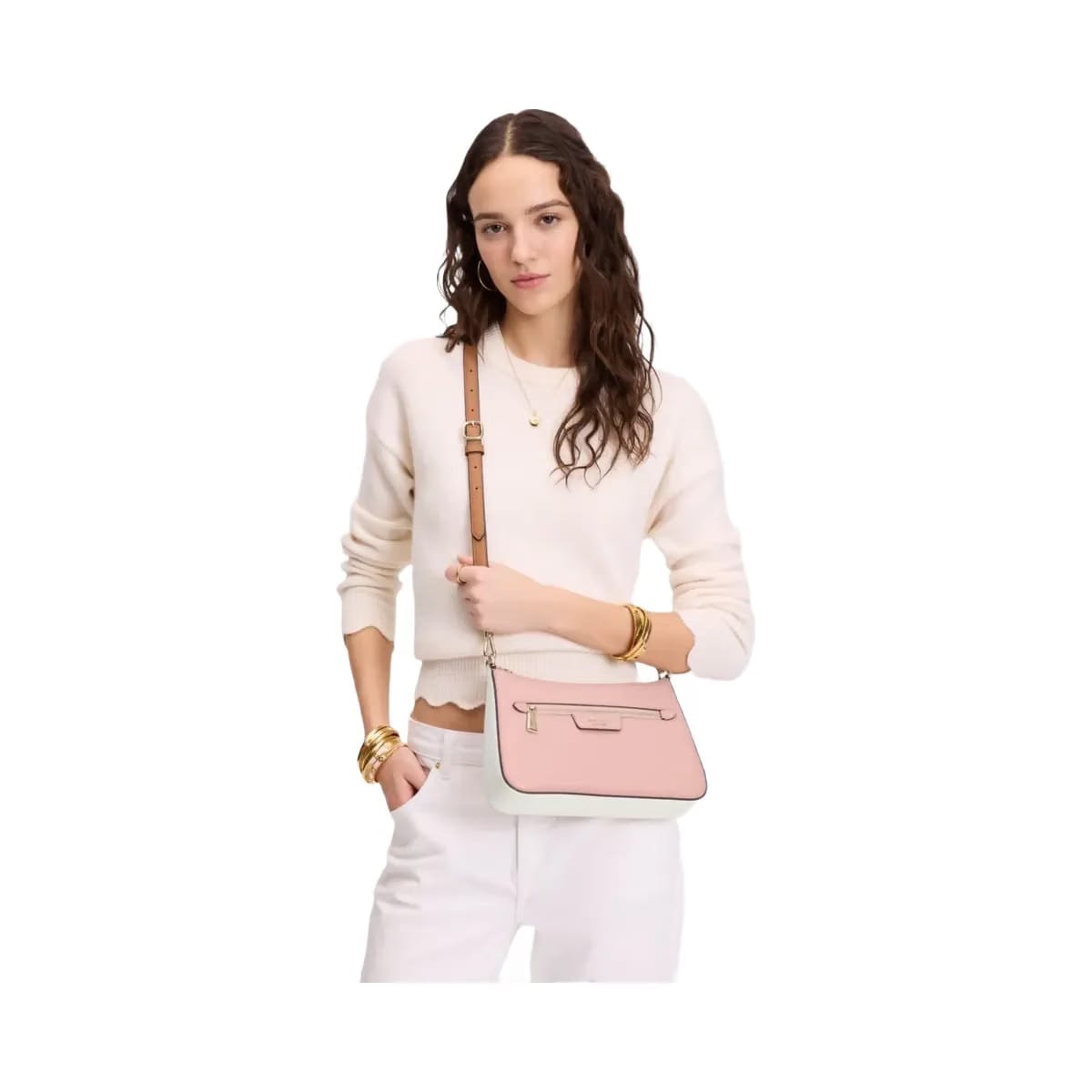 Kate Spade Hudson Colorblocked Convertible Crossbody Rose Smoke Multi