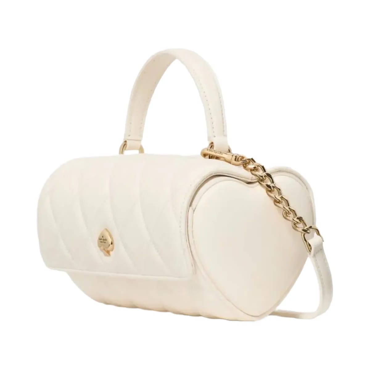 Kate Spade Heart Barrel Quilted Crossbody Meringue