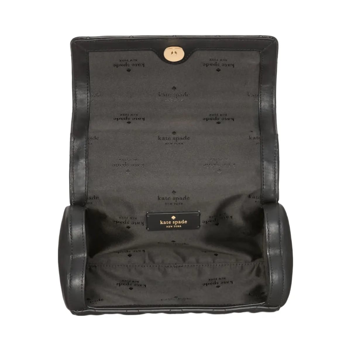 Kate Spade Heart Barrel Quilted Crossbody Black