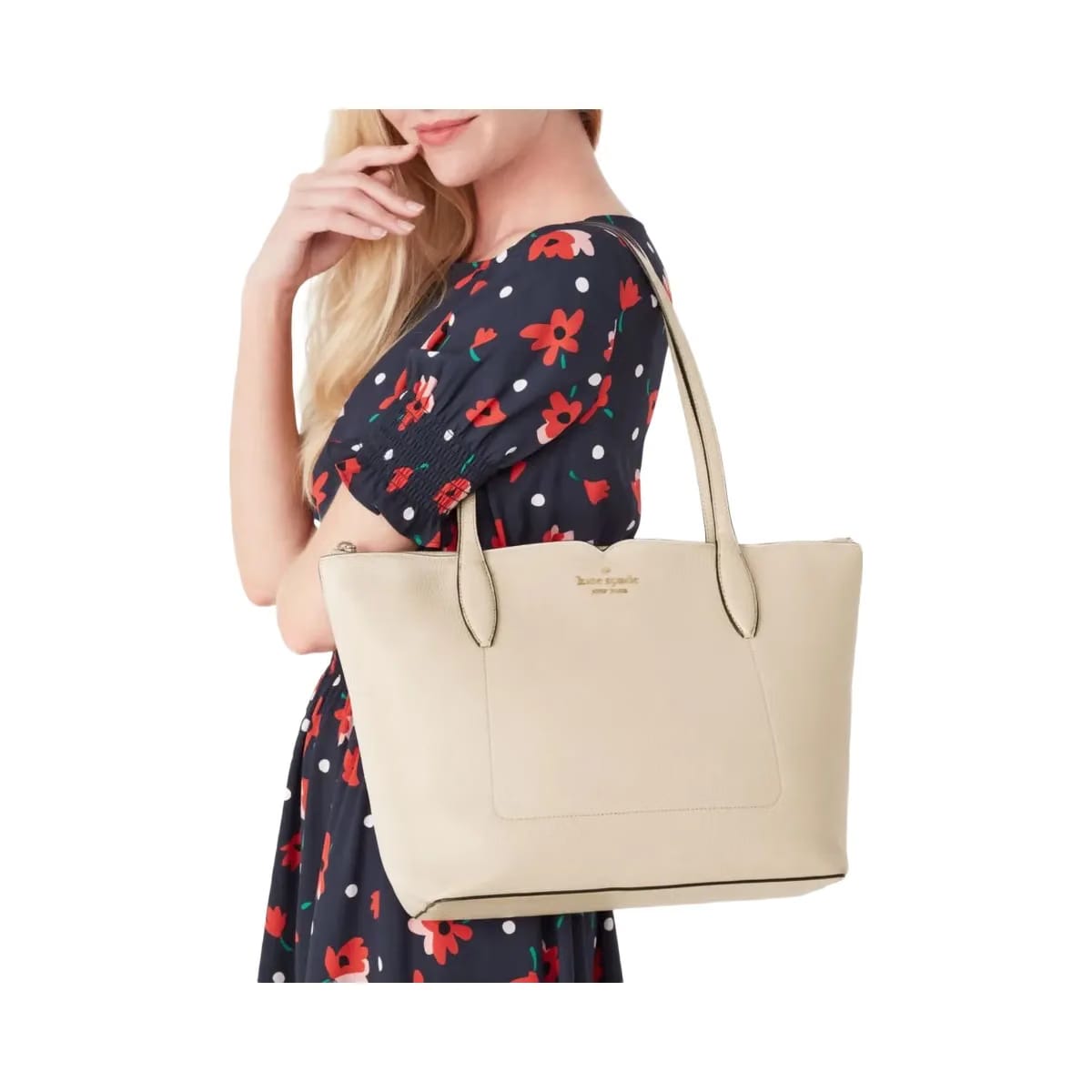 Kate Spade Harlow Medium Tote Light Sand
