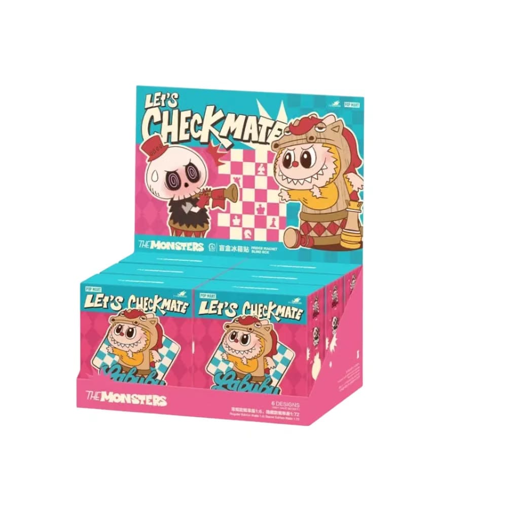 Pop Mart Labubu The Monsters Let's Checkmate Series Fridge Magnet Sealed Case (6 Blind Box)