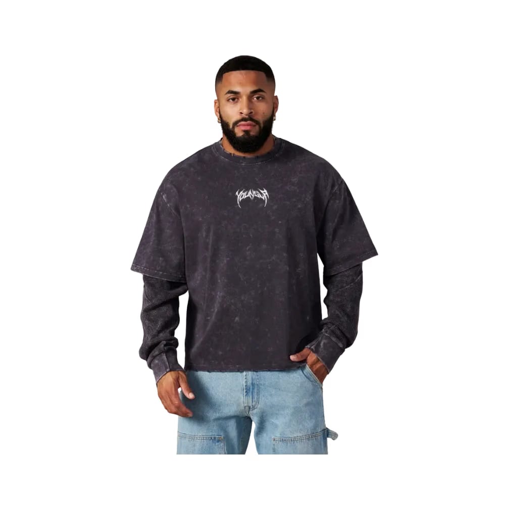 YoungLA Shadow Twofer Long Sleeves Charcoal Wash