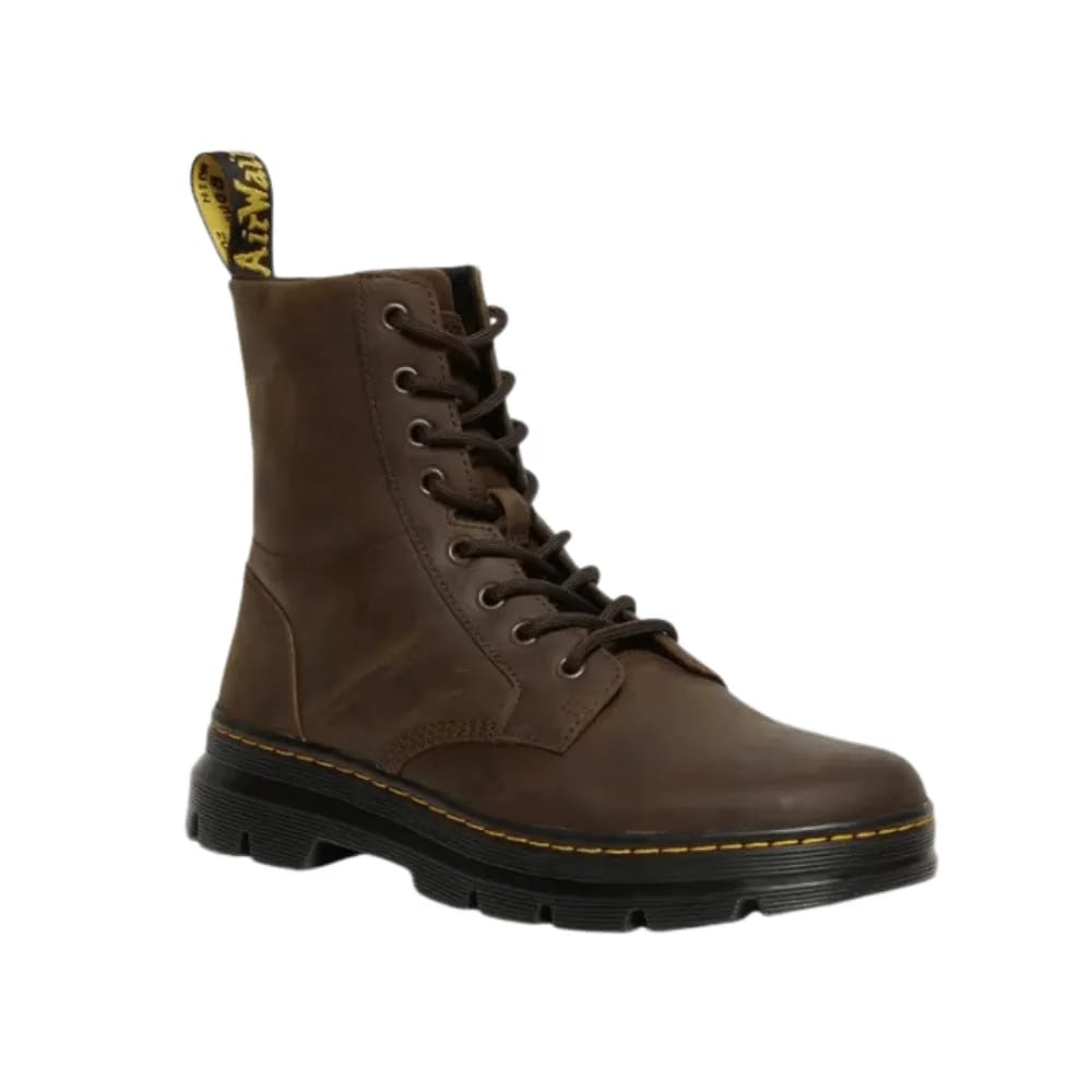 Dr Martens Combs Crazy Horse Leather Casual Boots Brown
