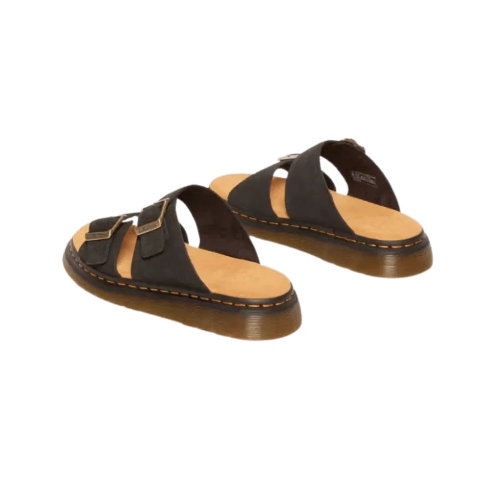 Dr Martens Josef Suede Slide Sandals Black