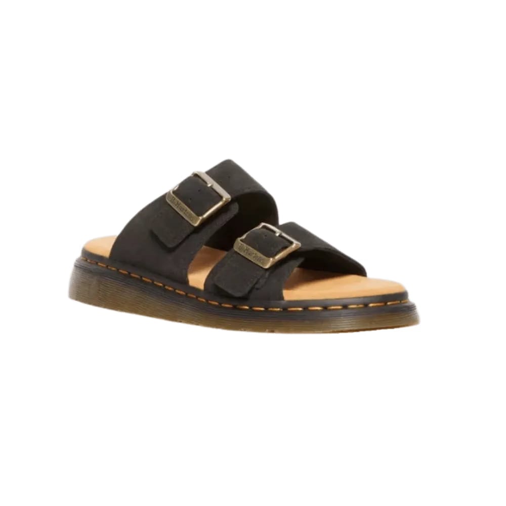 Dr Martens Josef Suede Slide Sandals Black