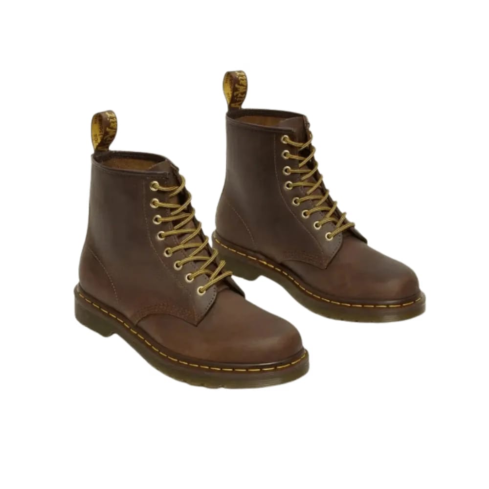 Dr Martens 1460 Crazy Horse Leather Lace Up Boots Brown