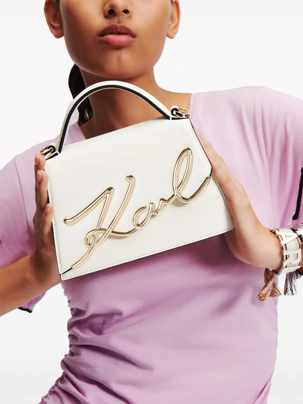 small Signature leather cross body bag