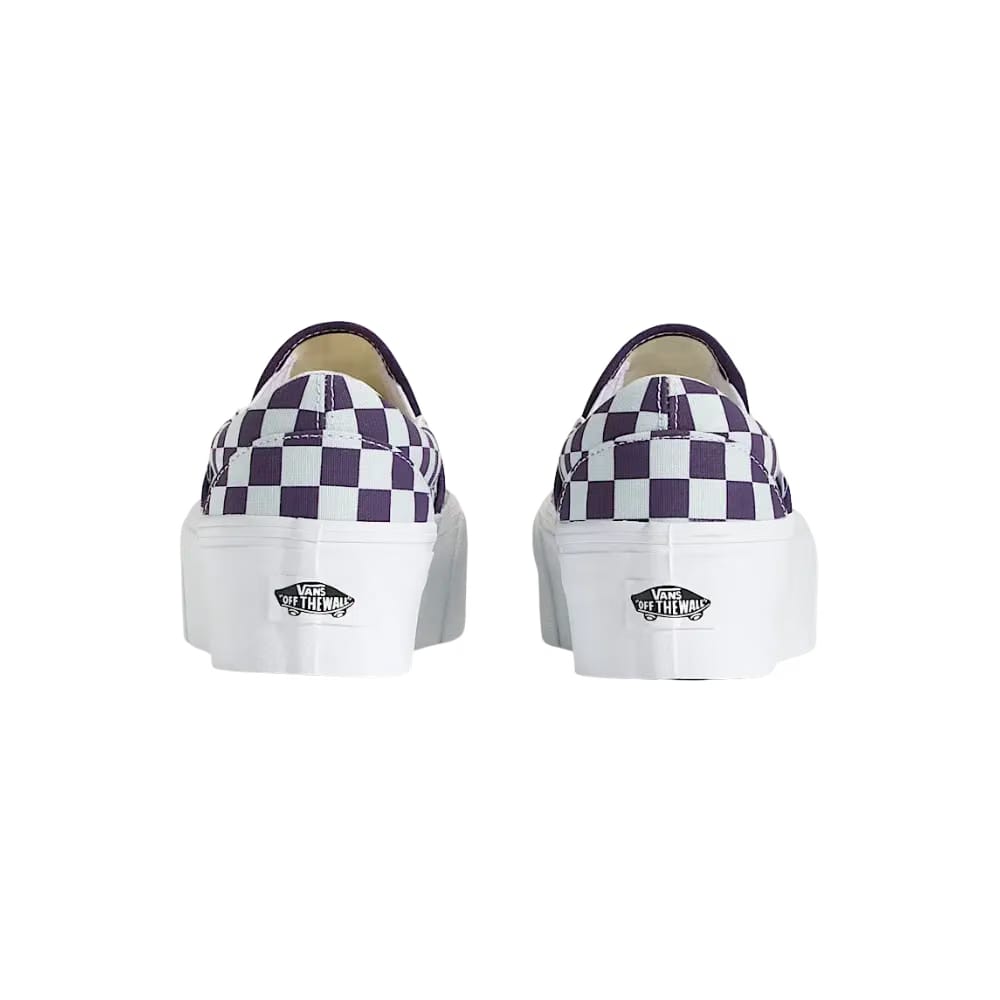 Vans Classic Slip-On Checkerboard Platform Shoe Gothic Grape Purple