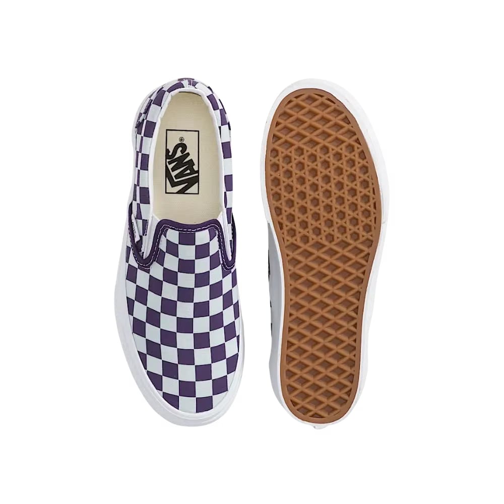 Vans Classic Slip-On Checkerboard Platform Shoe Gothic Grape Purple