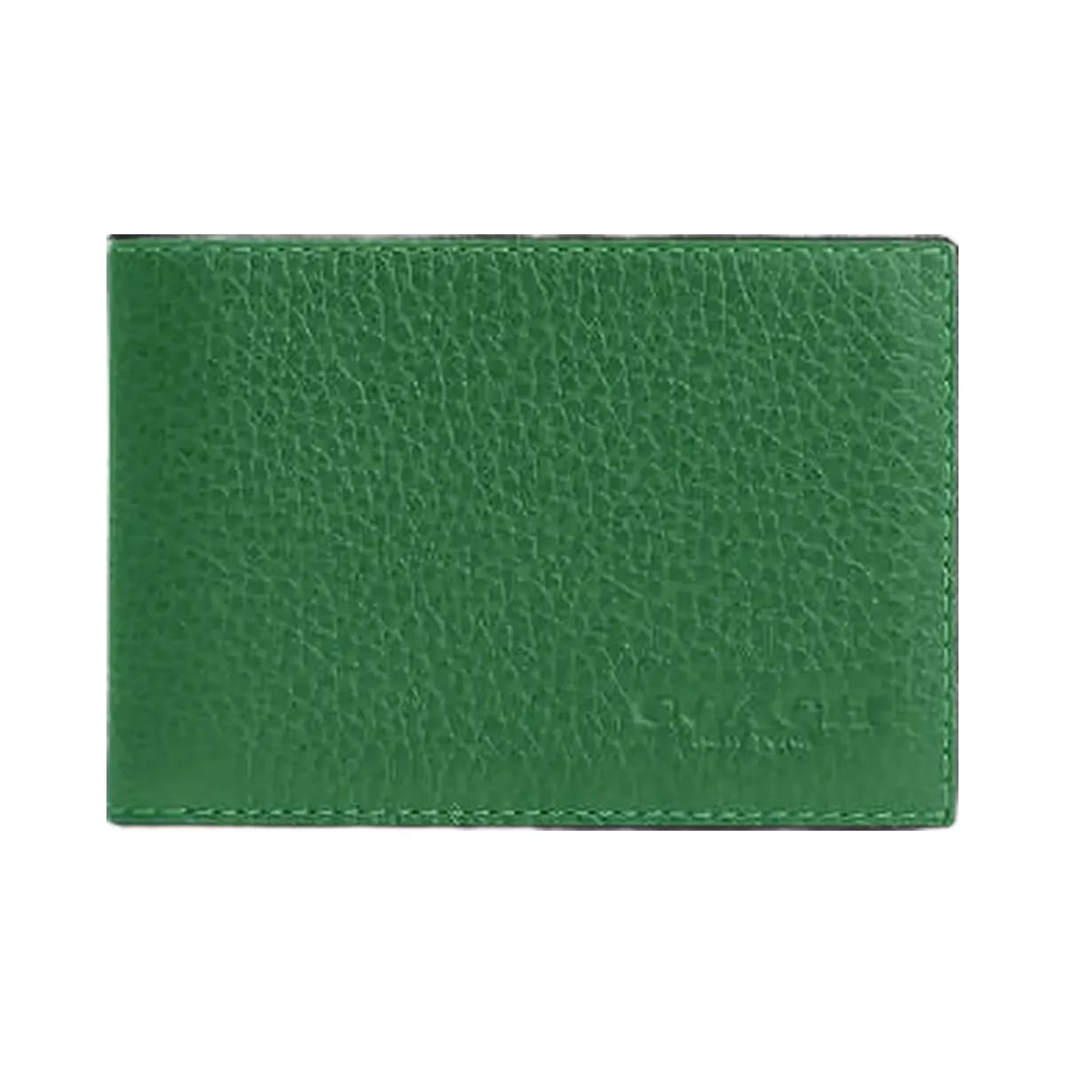 Coach Compact Billfold Wallet Pebbled Leather-Kelly