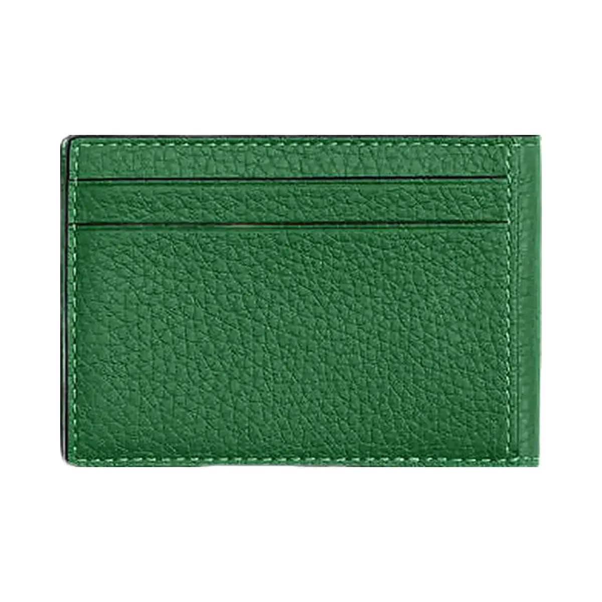 Coach Compact Billfold Wallet Pebbled Leather-Kelly
