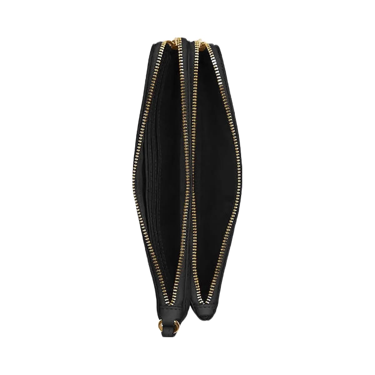 Coach Double Zip Wallet In Signature Canvas Signature Canvas-Gold-Brown Black