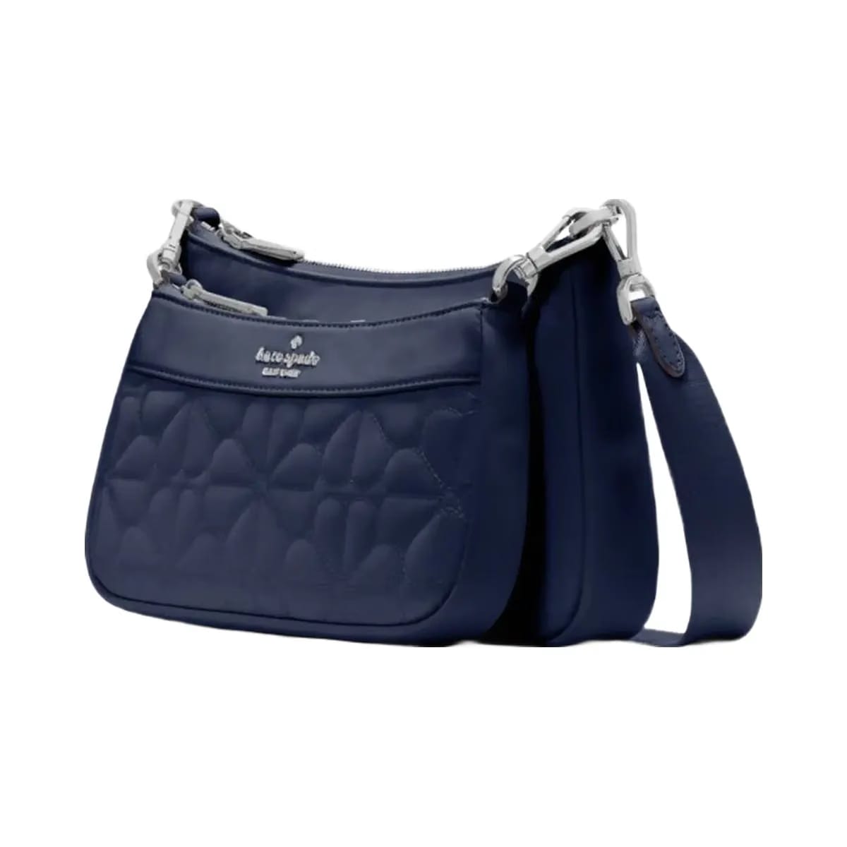 Kate Spade Duet Quilted Fabric Small Crossbody Parisian Navy