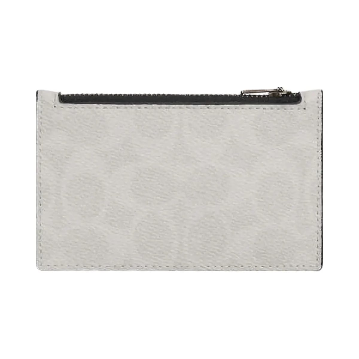 Coach Zip Card Case In Signature Canvas Signature Canvas-Chalk & Black