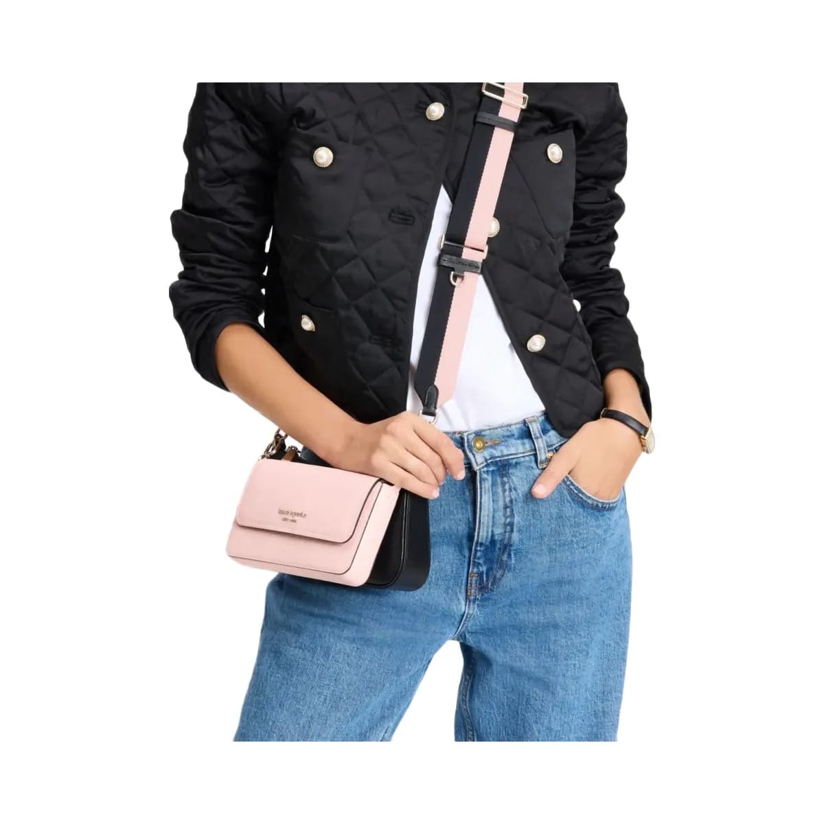 Kate Spade Double Up Colorblocked Crossbody Pastry Pink Multi