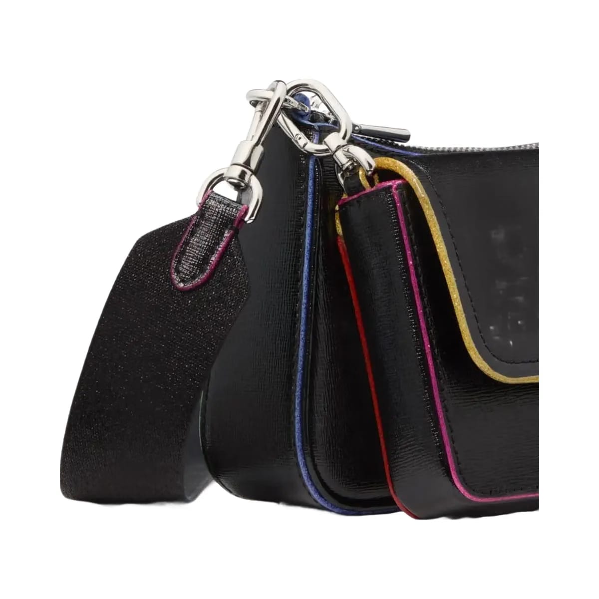 Kate Spade Double Up Glitter Edge Crossbody Black Multi