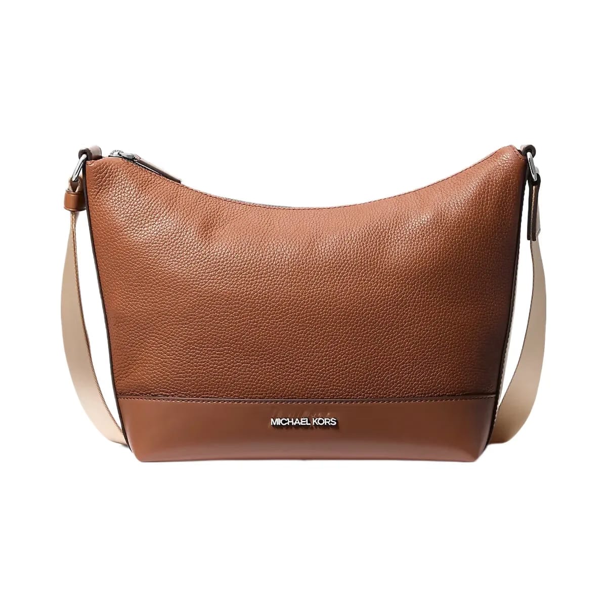 Michael Kors Cooper Pebbled Leather Crescent Bag Luggage