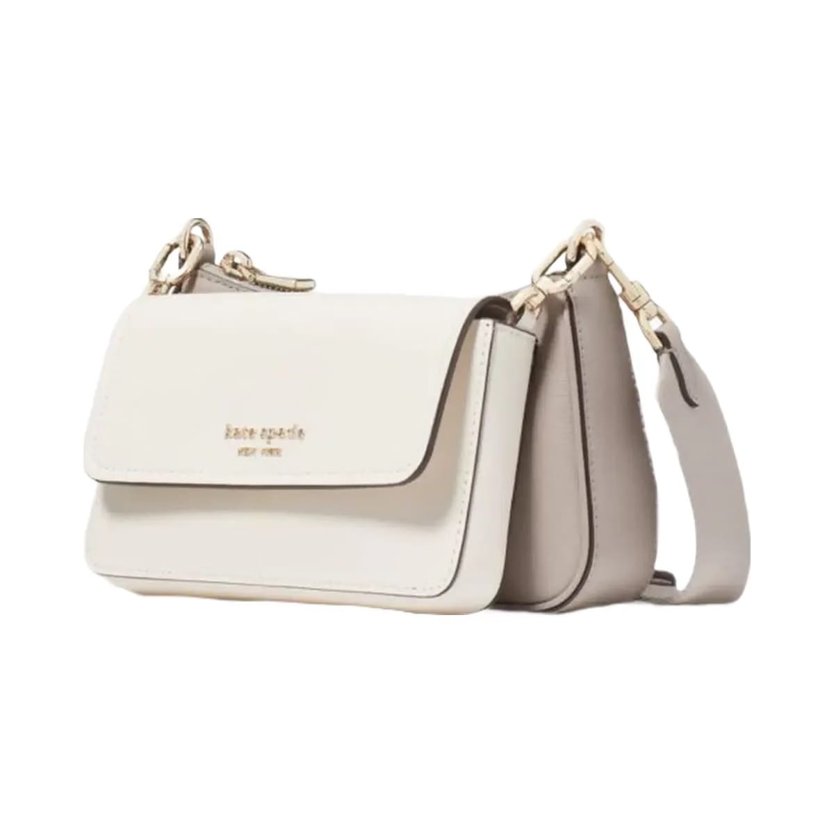 Kate Spade Double Up Colorblocked Crossbody Warm Taupe Multi