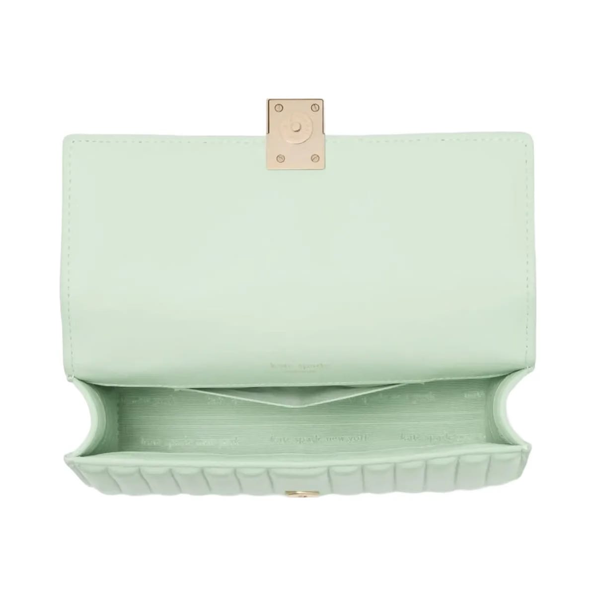 Kate Spade Deco Quilted Mini Flap Chain Crossbody Pistachio Ice