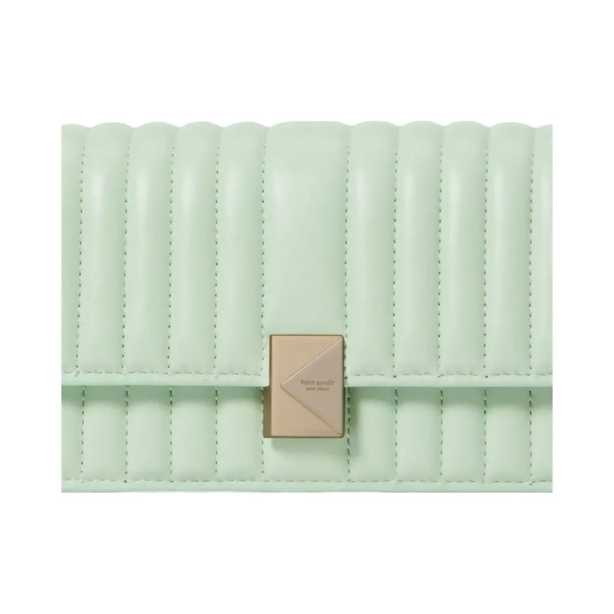 Kate Spade Deco Quilted Mini Flap Chain Crossbody Pistachio Ice