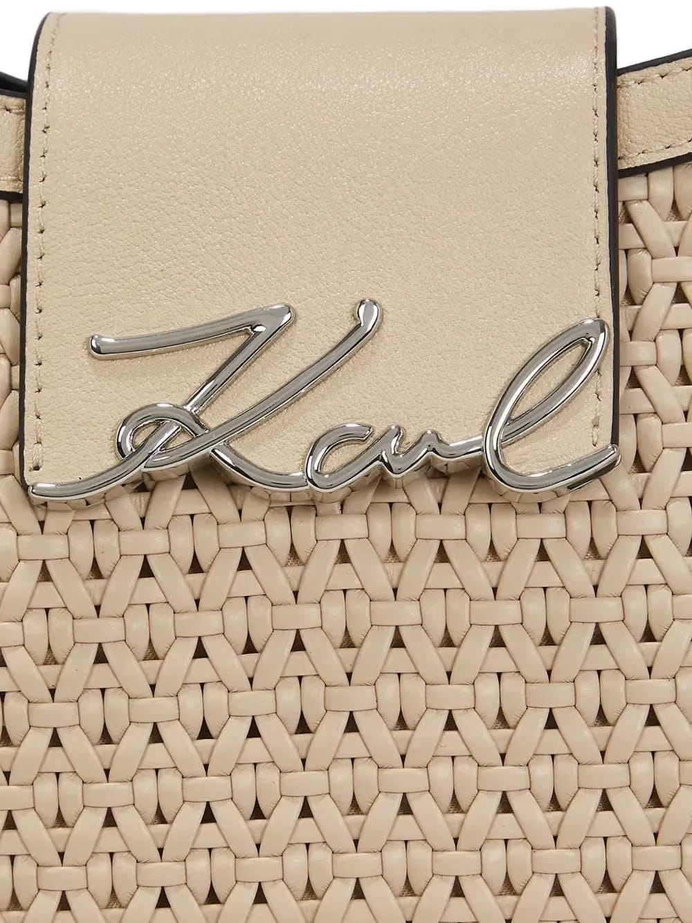K/signature woven-detail shoulder bag