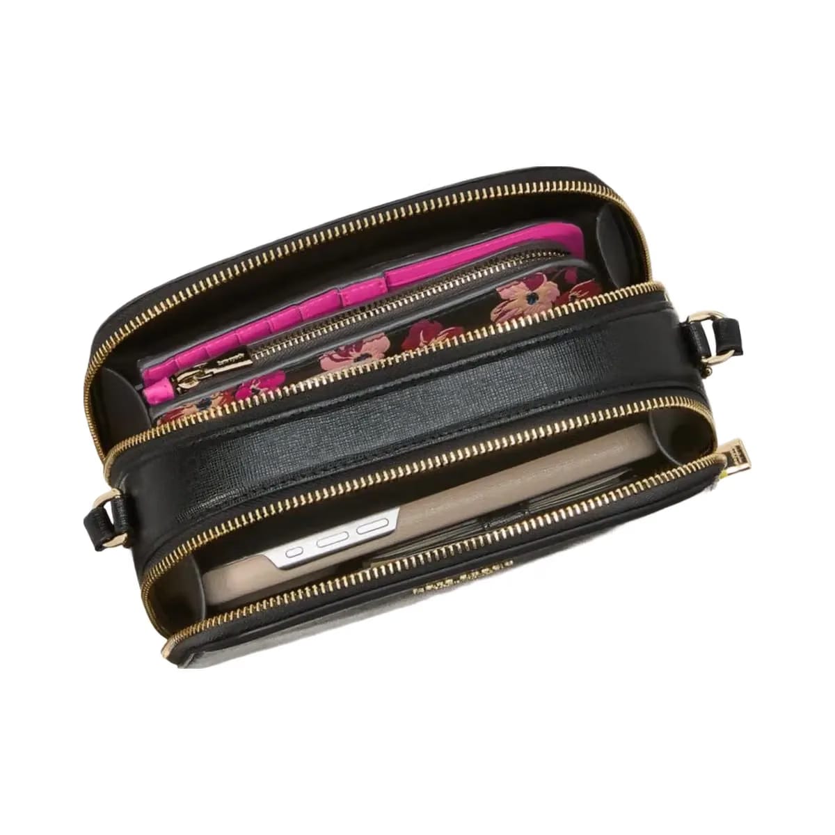 Kate Spade Devin Double Zip Dome Crossbody Stone Path