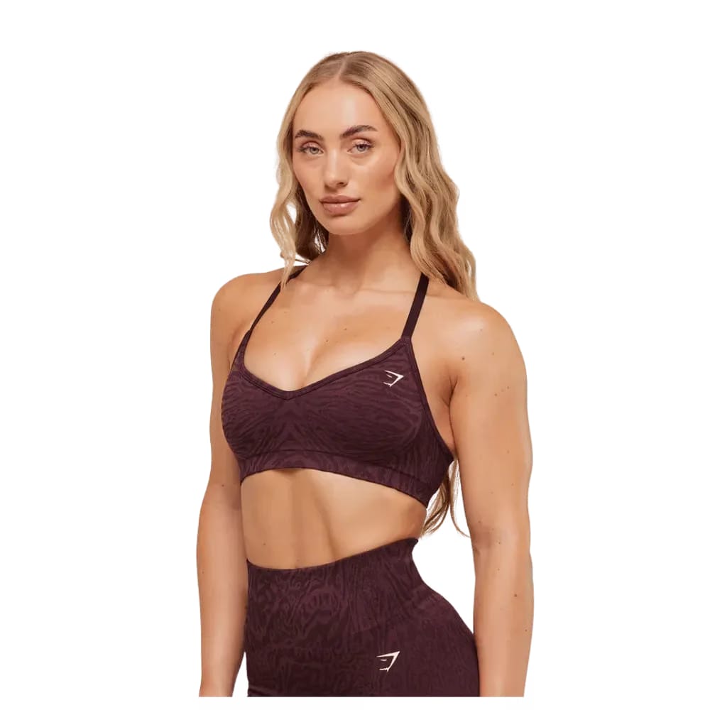 Gymshark Adapt Animal Seamless Sports Bra Cherry Purple/Reset Pink