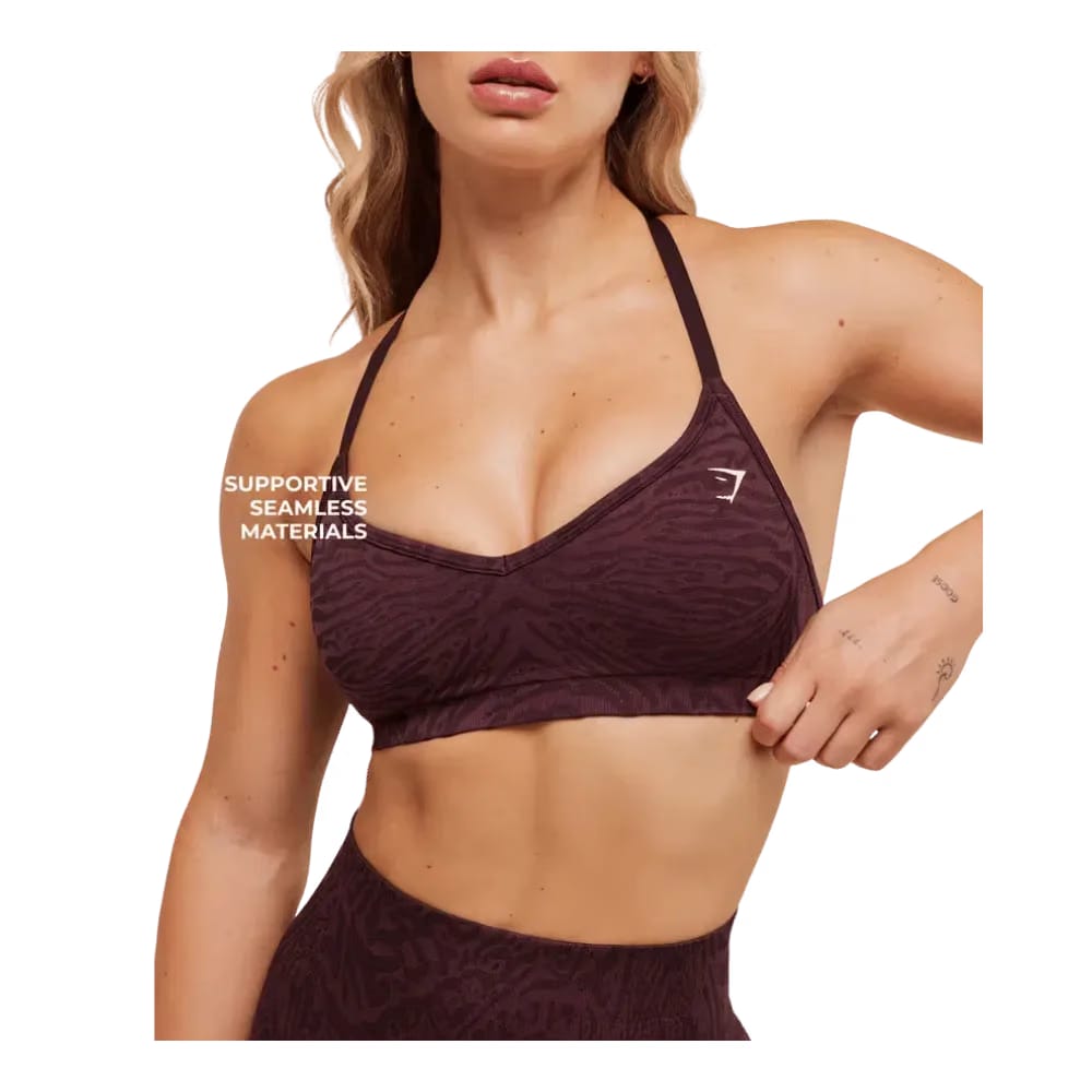 Gymshark Adapt Animal Seamless Sports Bra Cherry Purple/Reset Pink