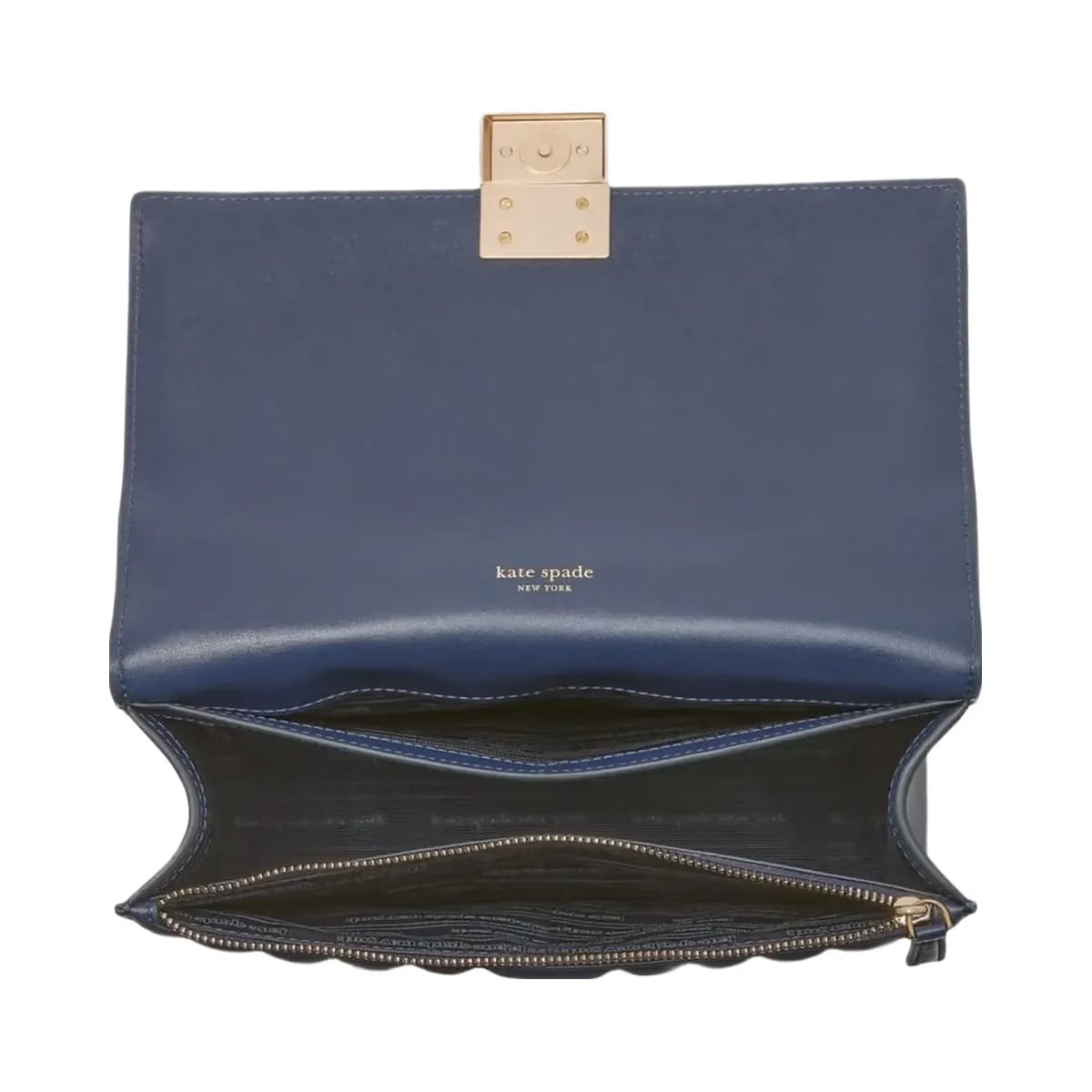 Kate Spade Deco Quilted Chain Shoulder Bag Parisian Navy