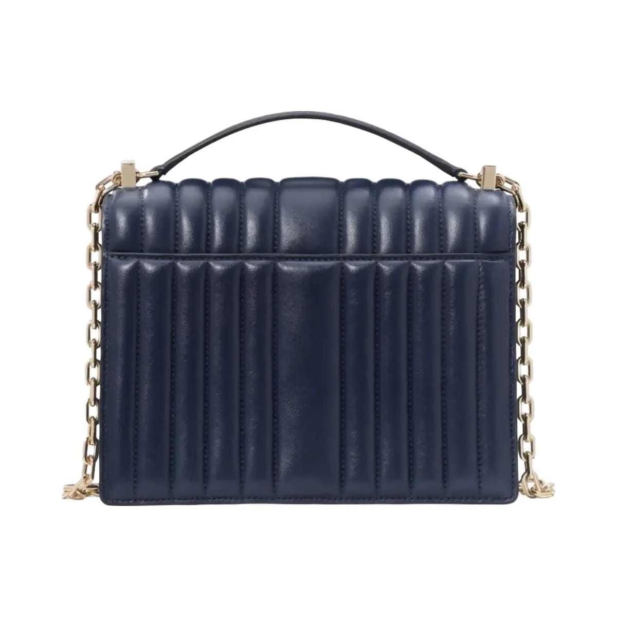 Kate Spade Deco Quilted Chain Shoulder Bag Parisian Navy