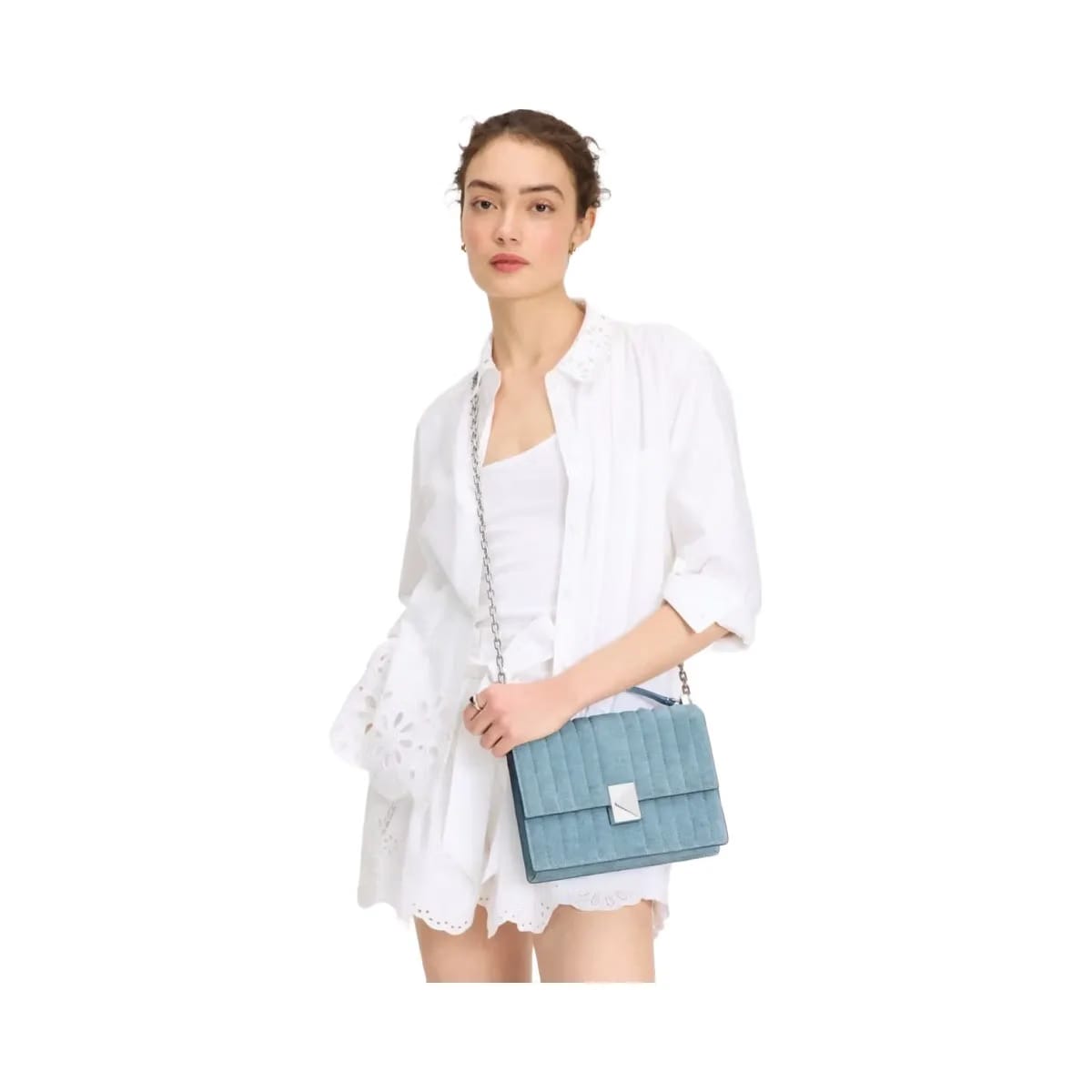 Kate Spade Deco Quilted Chain Shoulder Bag Blue Multi