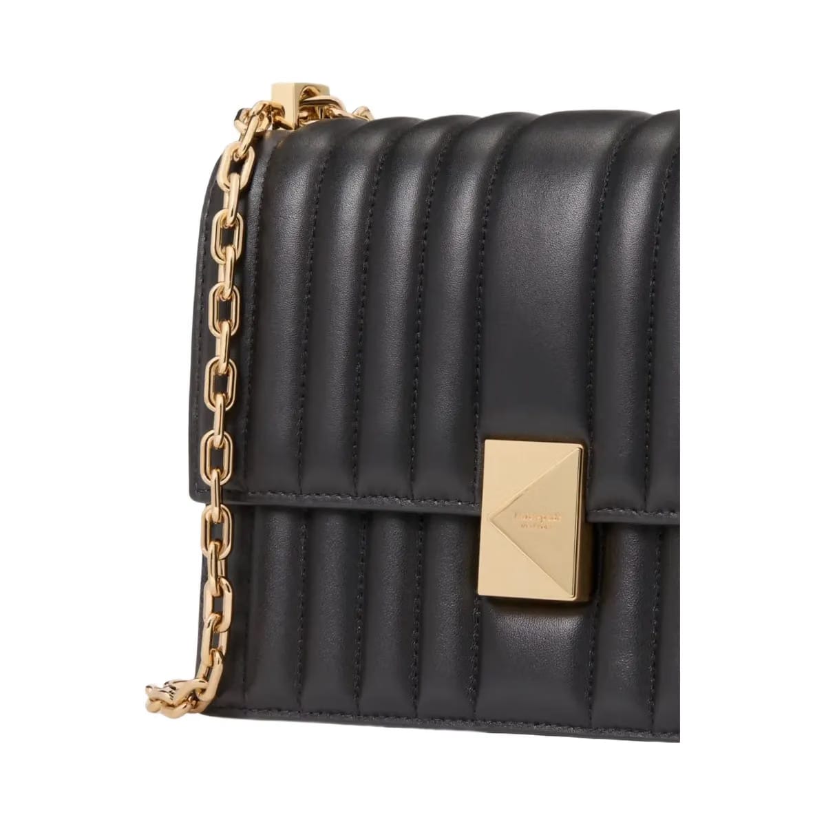 Kate Spade Deco Quilted Chain Shoulder Bag Black