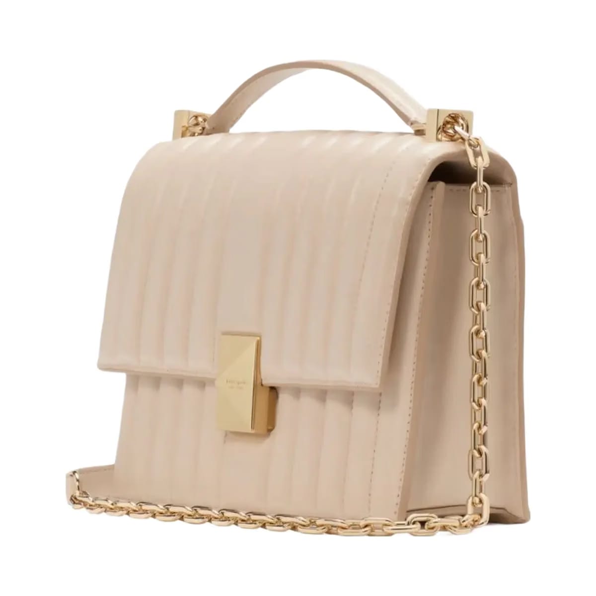 Kate Spade Deco Quilted Chain Shoulder Bag Milk Glass